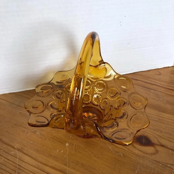 Vintage LE Smith Amber Moon and  Stars Basket - Picture 2 of 8